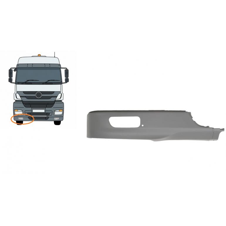 FRONT BUMPER SPOILER C/W FOG LAMP HOLES DRIVER SIDE RH