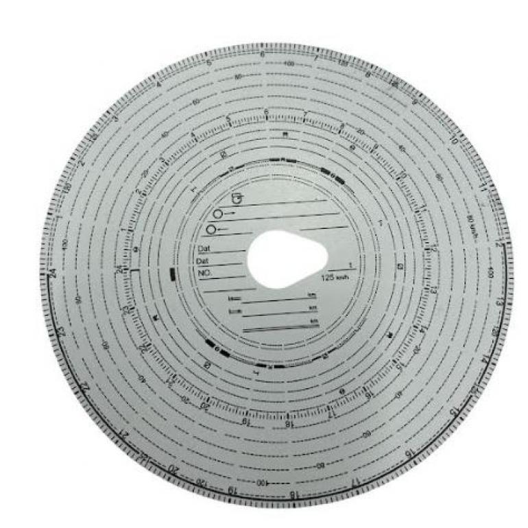 125kmh Black Combi Analogue Tachograph Charts