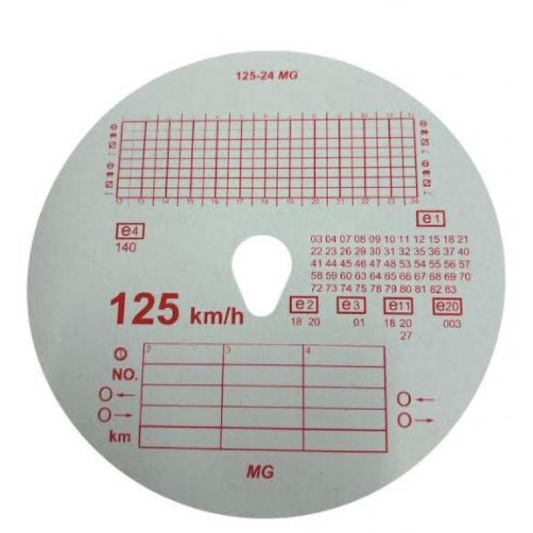 125kmh Black Combi Analogue Tachograph Charts