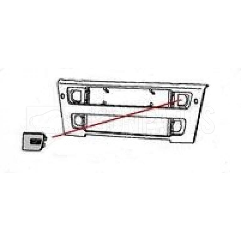LOWER GRILLE UPPER BLANKING COVER PASSENGER SIDE LH