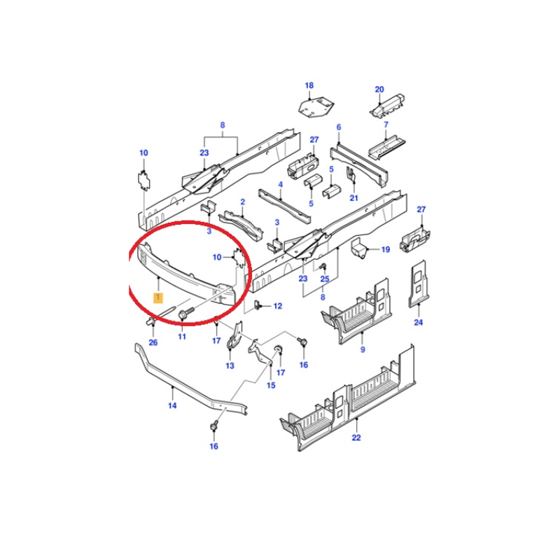 FRONT PLASTIC CROSSMEMBER