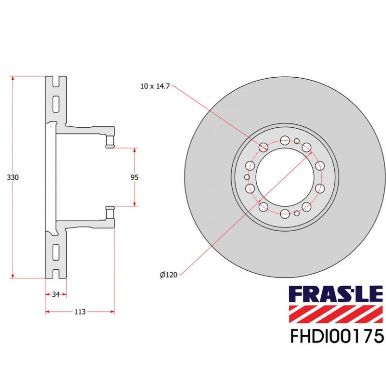 FRONT VENTED BRAKE DISC