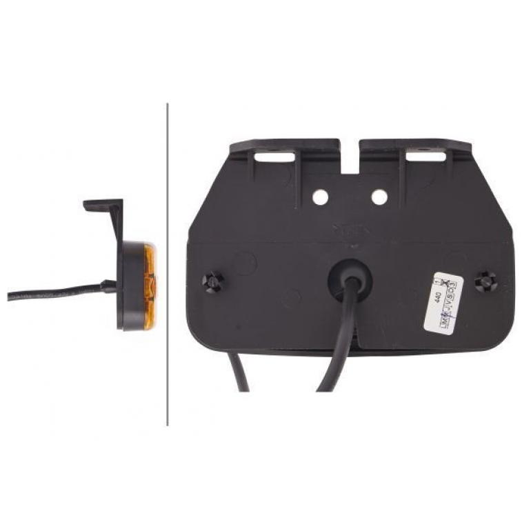 LED AMBER SIDE MARKER LAMP WITH MOUNTING BRACKET