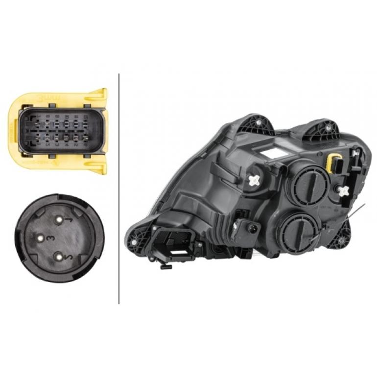 ELECTRIC ADJUST HEADLAMP C/W LED DTRL DRIVER SIDE RH