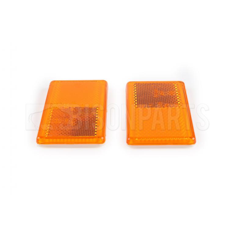 AMBER SELF ADHESIVE SIDE REFLECTOR (PAIR)