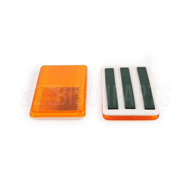 AMBER SELF ADHESIVE SIDE REFLECTOR (PAIR)