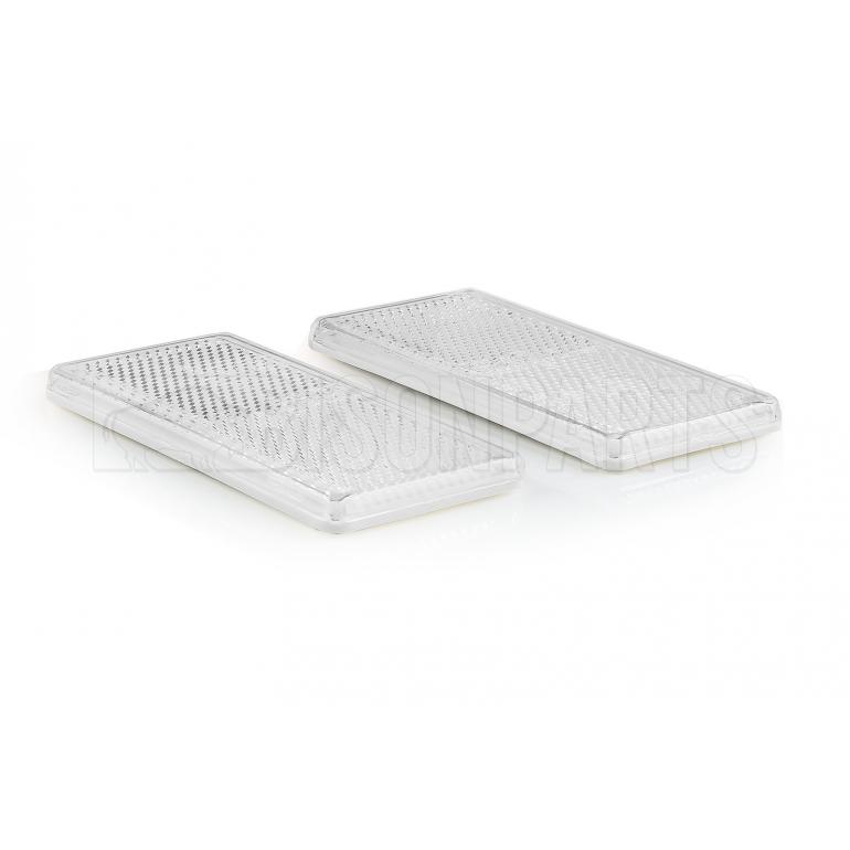 CLEAR SELF ADHESIVE FRONT REFLECTOR (PAIR)