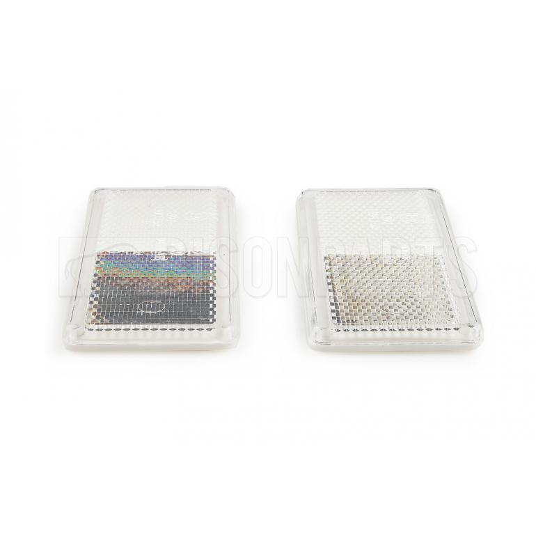 CLEAR SELF ADHESIVE FRONT REFLECTOR (PAIR)