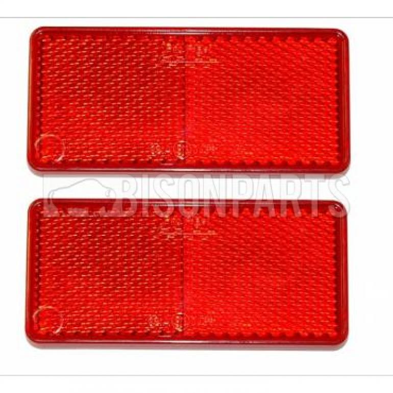 RED SELF ADHESIVE REAR REFLECTOR (PAIR)