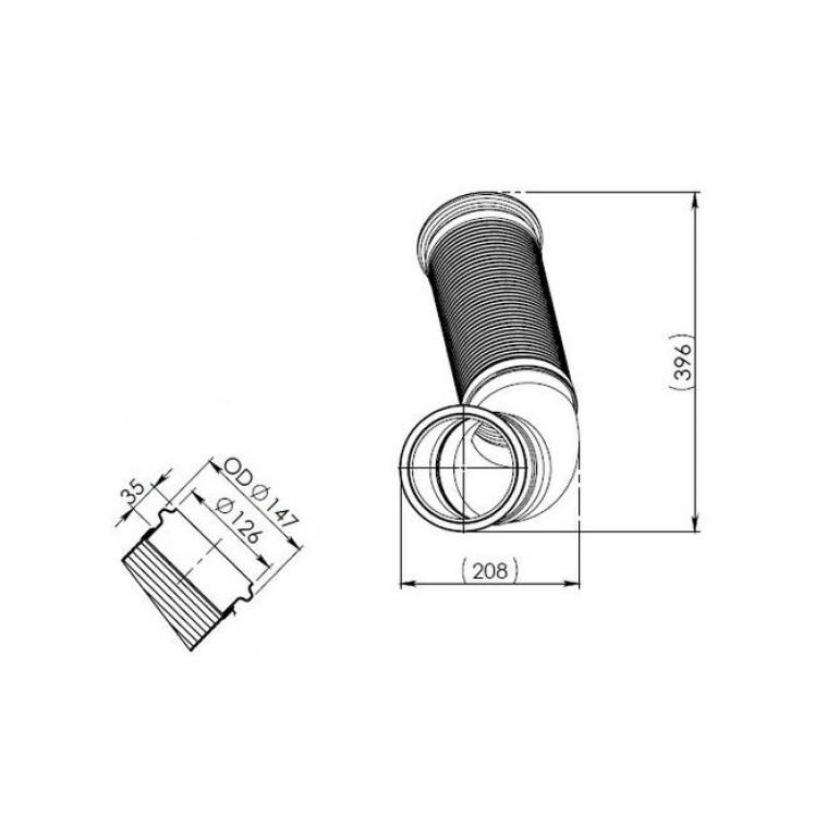 EXHAUST FLEXI FRONT DOWN PIPE