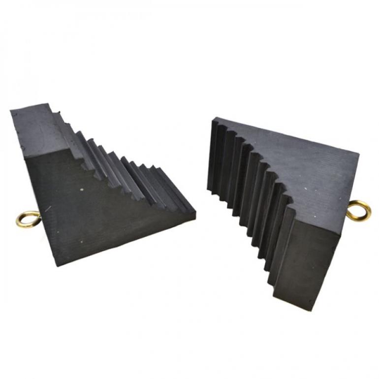 HEAVY DUTY RUBBER WHEEL CHOCKS (PAIR)