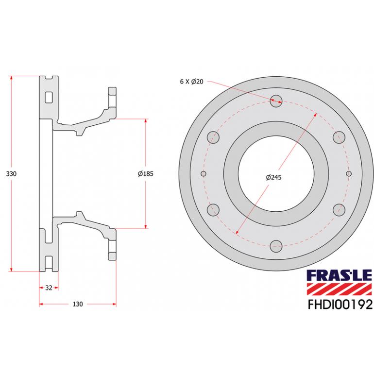 REAR BRAKE DISC REAR WITH ABS RING