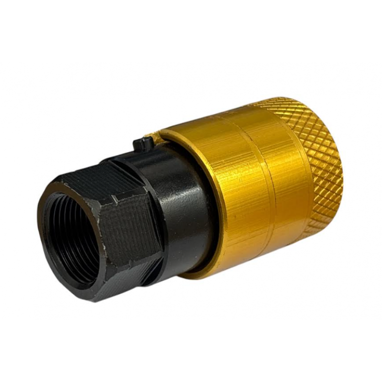 YELLOW AIR LINE FEMALE C COUPLING WITH LIFTER VALVE M22X1.5