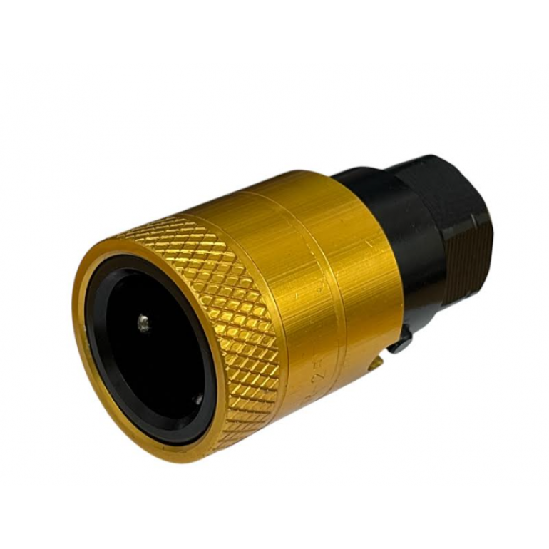 YELLOW AIR LINE FEMALE C COUPLING WITH LIFTER VALVE M22X1.5