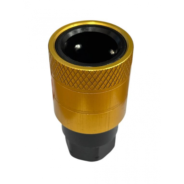 YELLOW AIR LINE FEMALE C COUPLING WITH LIFTER VALVE M22X1.5