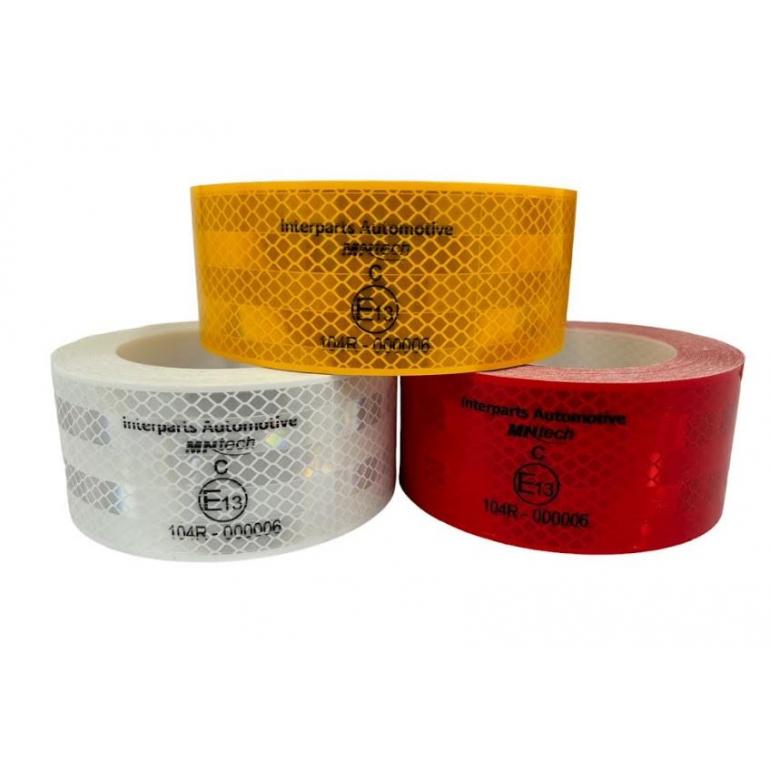 RED REFLECTIVE CONSPICUITY TAPE 12.5M