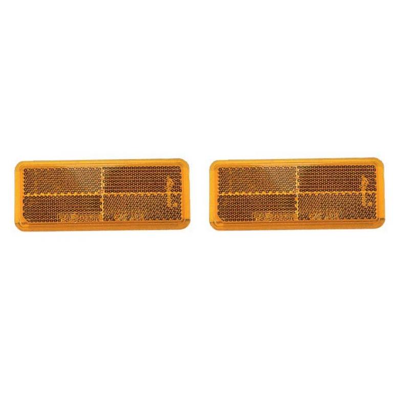 AMBER SELF ADHESIVE REFLECTORS (PAIR)