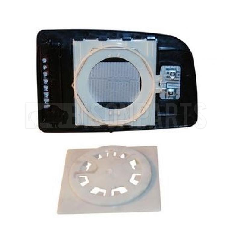 DOOR WING MIRROR GLASS DRIVERS SIDE RH (WITH BACKING PLATE)