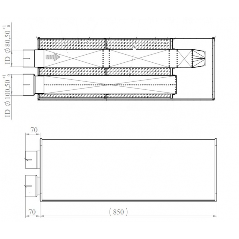 EXHAUST SILENCER BOX 