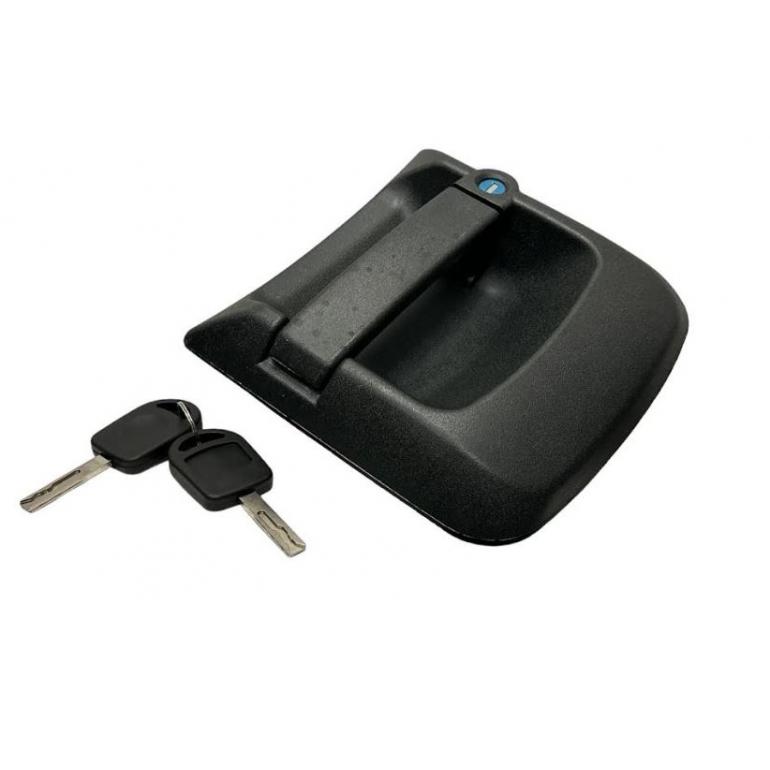 FRONT OUTER DOOR HANDLE WITH BARREL & KEYS DRIVER SIDE RH