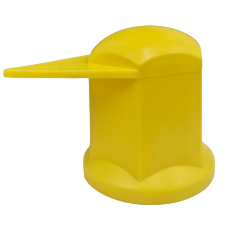 32MM LONG REACH DUSTITE WHEEL NUT COVERS YELLOW (EACH)