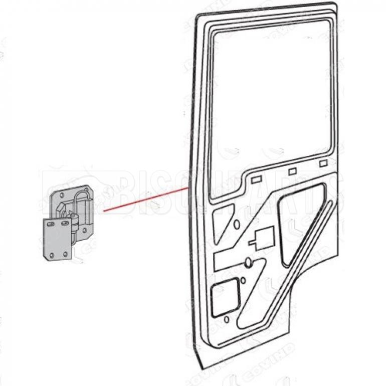 UPPER FRONT DOOR HINGE DRIVER SIDE RH