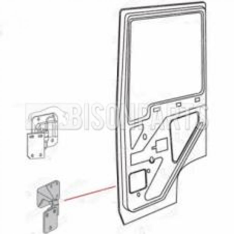 FRONT DOOR LOWER HINGE PASSENGER SIDE LH