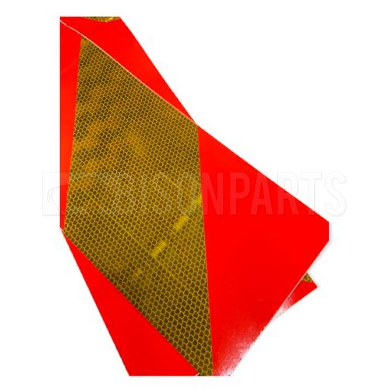 MARKER BOARD TYPE 2 & 3 ECE 70 AMBER / YELLOW CHEVRONS VINYL SELF ADHESIVE (PAIR)