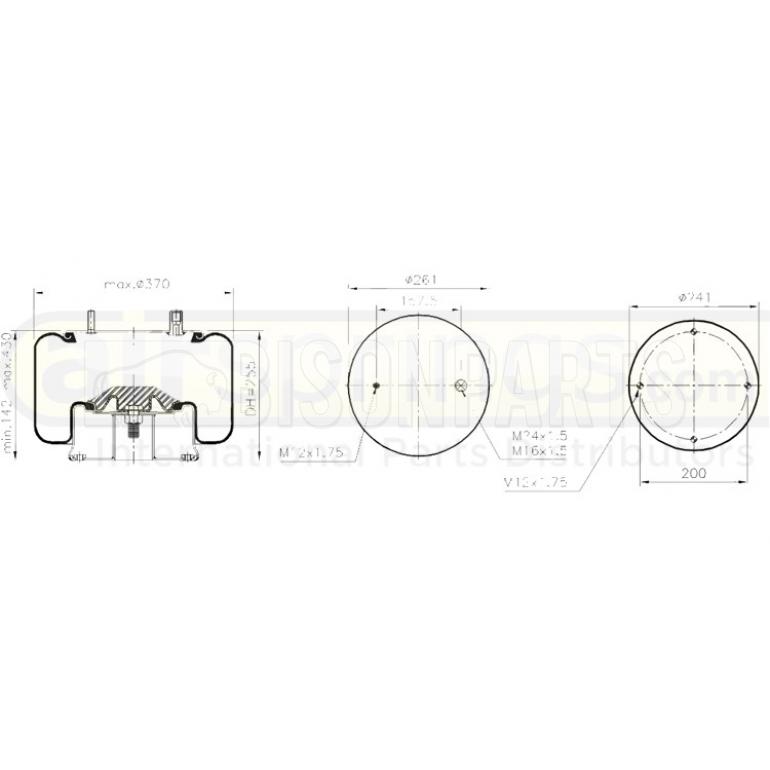 RENAULT PREMIUM 1996-2005 MID LIFT SUSPENSION AIR SPRING / AIR BAG
