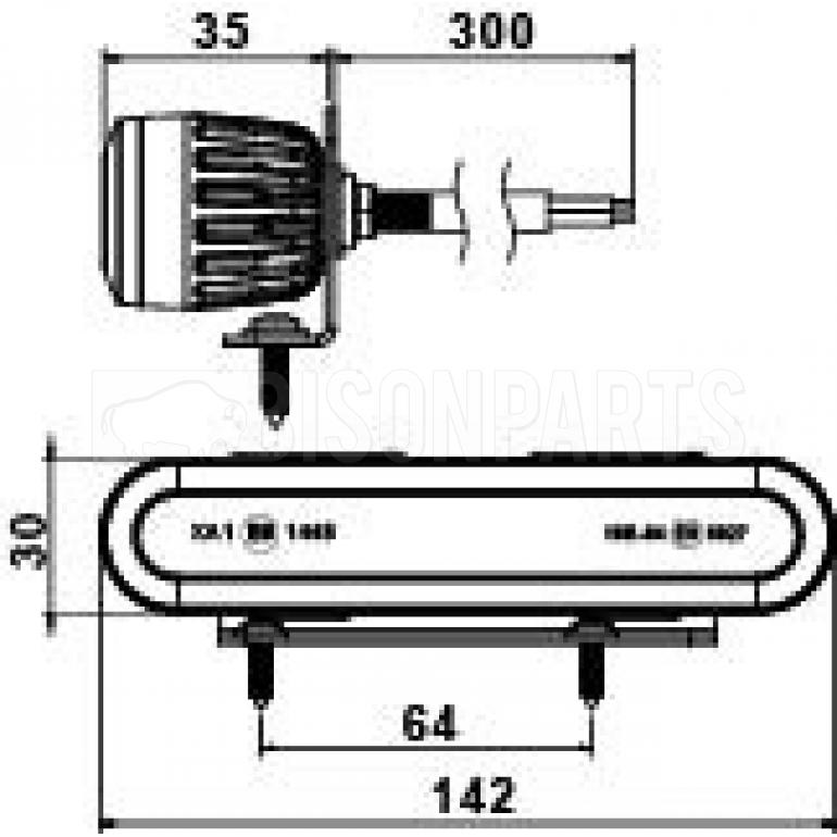 UNIVERSAL DAYTIME RUNNING LIGHT LED 10-30 VOLT