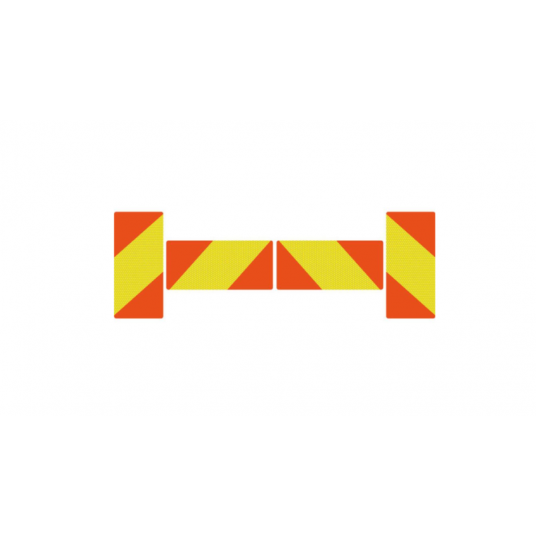 MARKER BOARD TYPE 4 ECE 70 AMBER / YELLOW CHEVRONS SELF ADHESIVE (PKT 4)