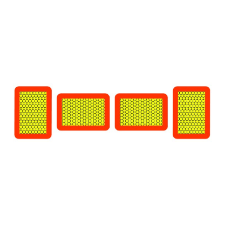 MARKER BOARD TYPE 6 & 7 ECE 70 AMBER / YELLOW SELF ADHESIVE VINYL (PKT 4)