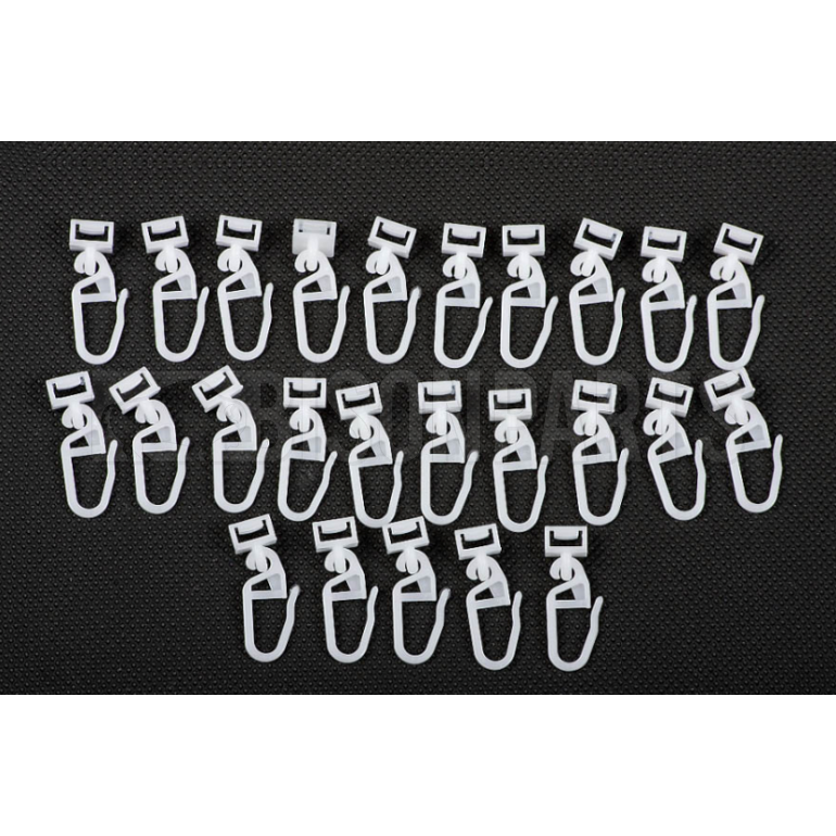 CAB CURTAIN HOOKS (PKT 25) 