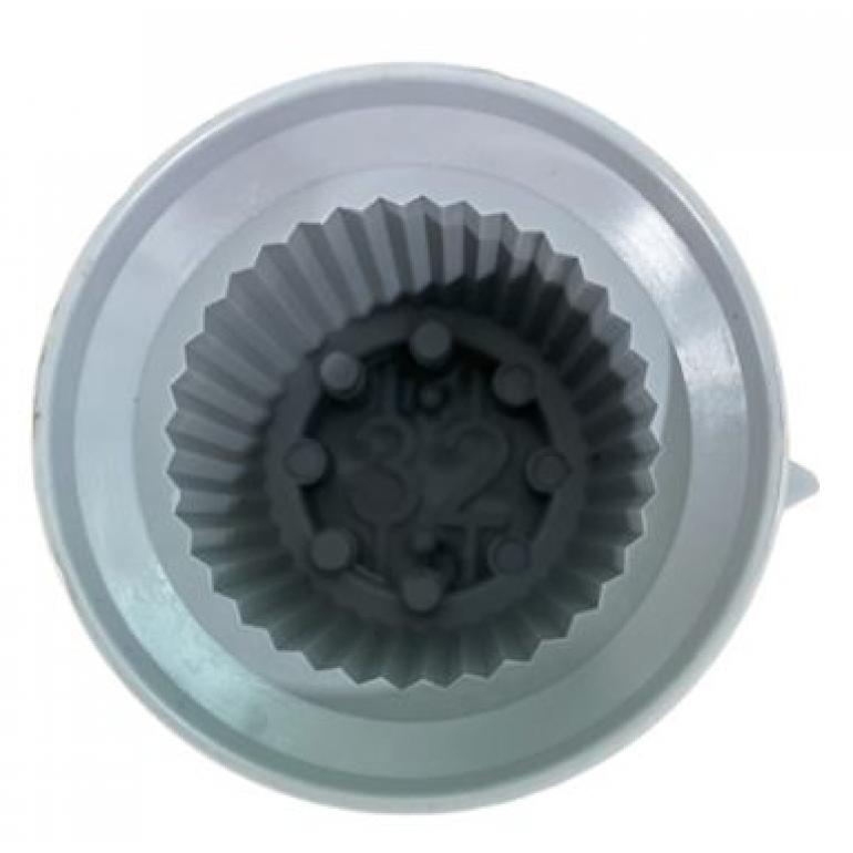 32MM SILVER GREY 'BARREL LONG REACH WHEEL NUT COVERS (PKT 50)