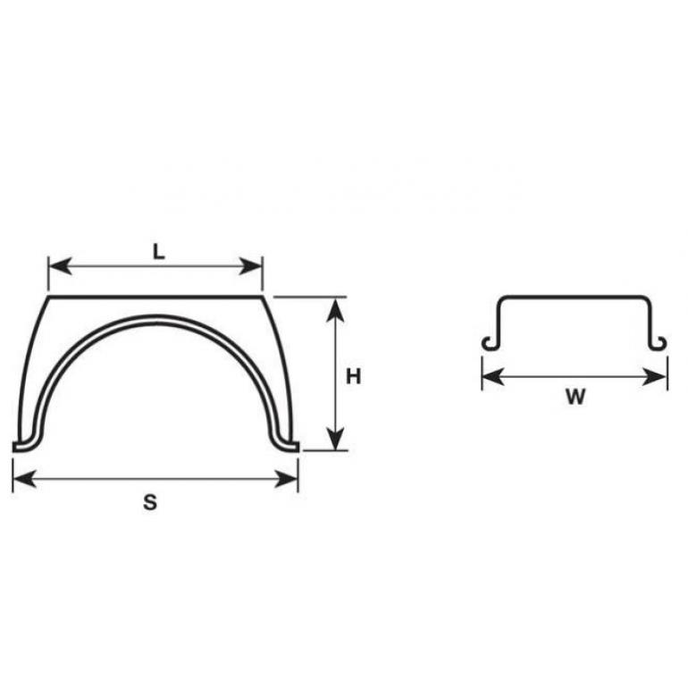 UNIVERSAL FLAT TOP MUDGUARDS / MUDWINGS TO SUIT TWIN WHEELS J46F (PAIR)
