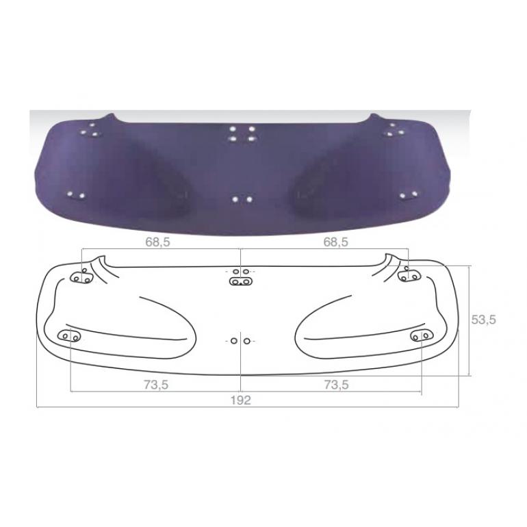 SMOKED SUNVISOR ONLY MODELS WITHOUT FRONT VIEW MIRROR