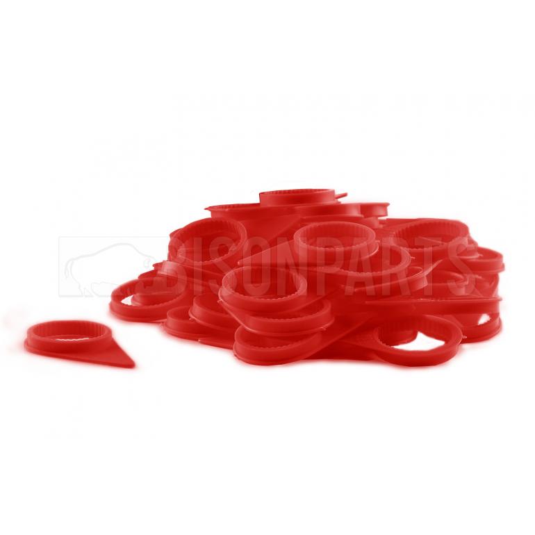 32MM WHEEL NUT INDICATOR RED (PKT 100)