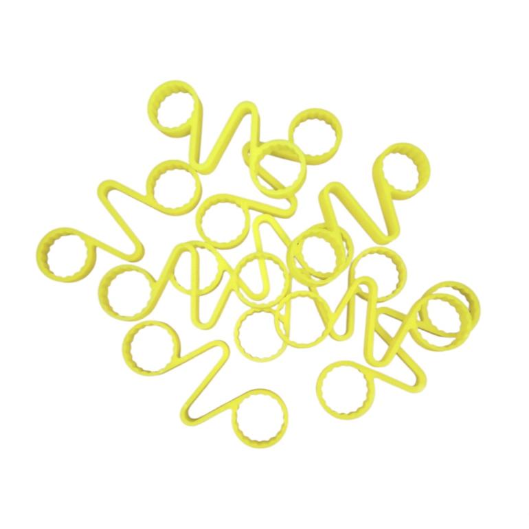 30MM FLUORESCENT YELLOW WHEEL NUT CHECKLINKS (PKT 10)