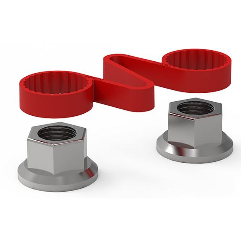 22MM WHEEL NUT CHECKLINK RED (PKT 100)