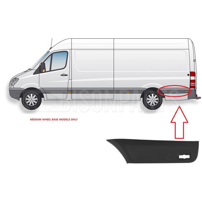 REAREST PROTECTIVE TRIM PASSENGER SIDE LH