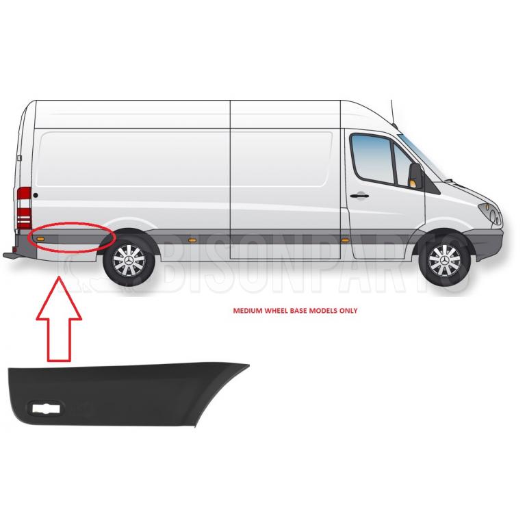 REAREST PROTECTIVE TRIM DRIVER SIDE RH