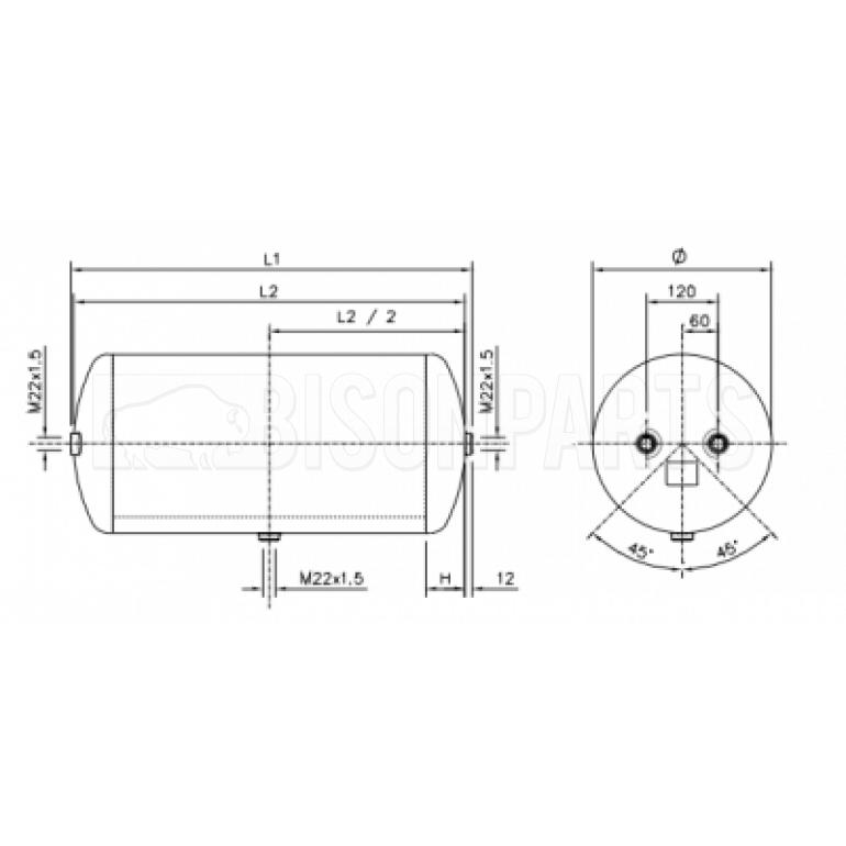 AIR TANK RESERVOIR 10 LITRES & STRAPS