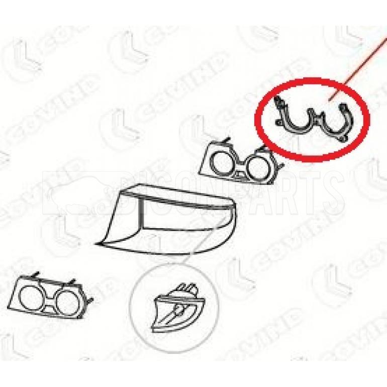 FOG & SPOT LAMP SUPPORT BRACKET PASSENGER SIDE LH