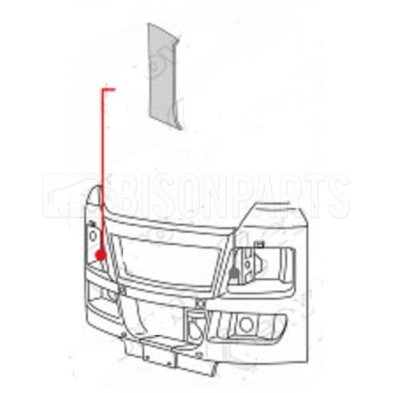 HEADLAMP HINGE COVER PANEL DRIVER SIDE RH