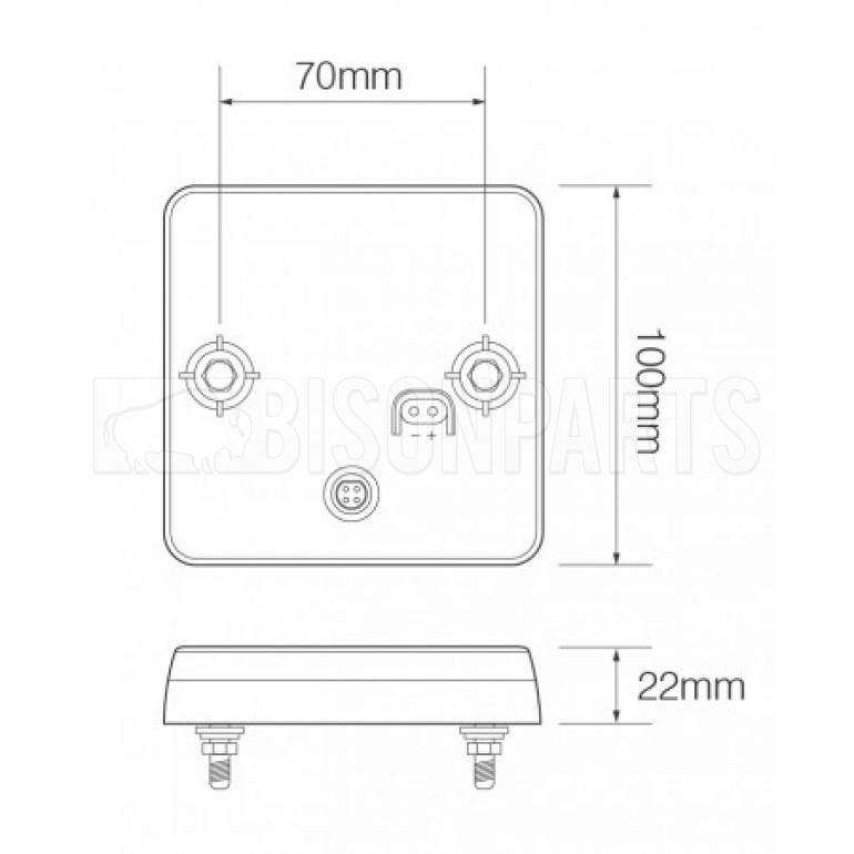 LED REAR COMBINATION FITS RH OR LH 12/24 VOLT