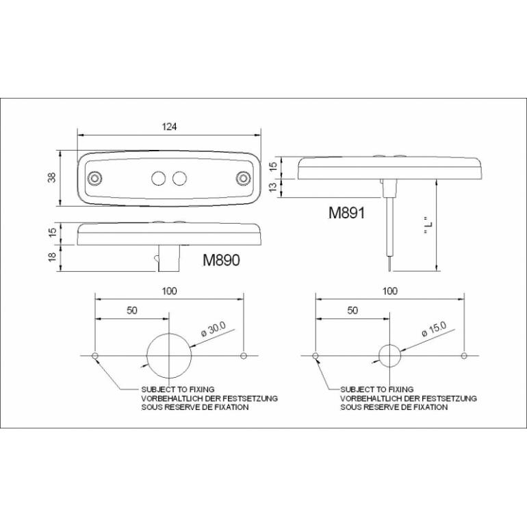 LED AMBER SIDE MARKER LAMP 12/24V
