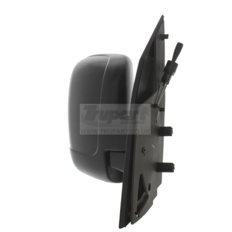 BLACK TEXTURED MANUAL CABLE ADJUST MIRROR HEAD DRIVER SIDE RH