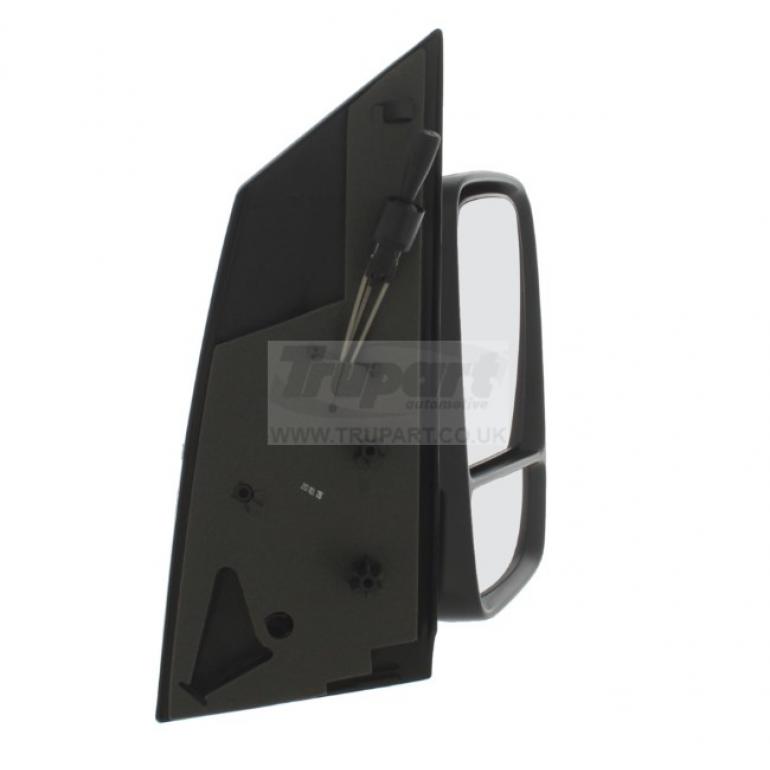 BLACK TEXTURED MANUAL CABLE ADJUST MIRROR HEAD DRIVER SIDE RH