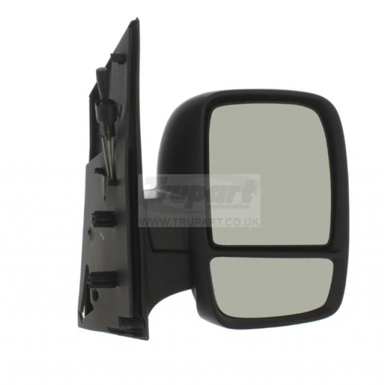 BLACK TEXTURED MANUAL CABLE ADJUST MIRROR HEAD DRIVER SIDE RH