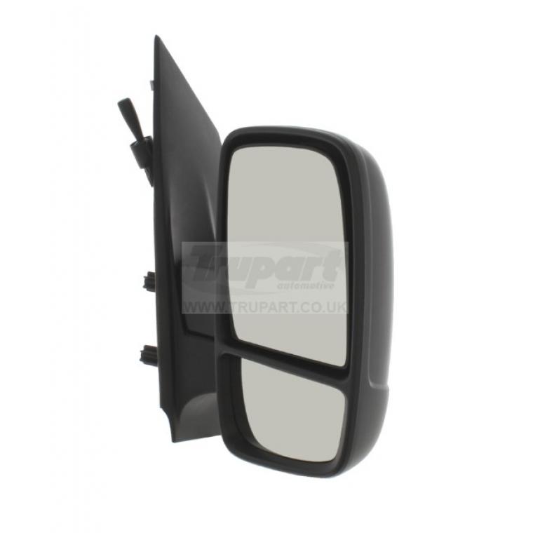 BLACK TEXTURED MANUAL CABLE ADJUST MIRROR HEAD DRIVER SIDE RH
